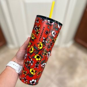 Starbucks Red Poppy Floral 24oz Tumbler